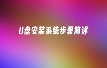 简要介绍U盘安装系统的步骤
