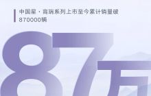 吉利中国星系列车型总销量突破87万辆