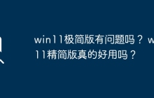 win11的简化版是否存在问题？win11的精简版是否真的好用？