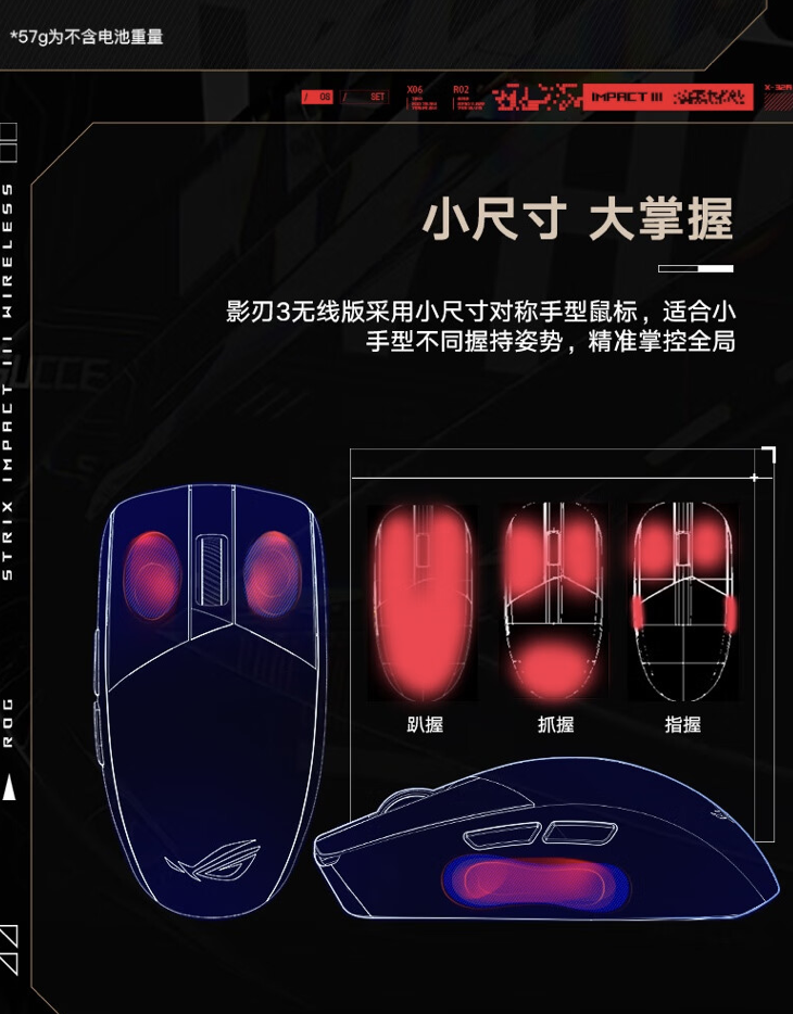 ROG 影刃 3 双模游戏鼠标上架：AimPoint 36K 传感器、57 克重量，首发价格 349 元