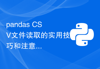 pandas CSV檔案讀取的實用技巧和注意事項