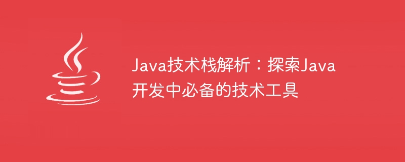 Java 開発における重要な技術ツールの分析: Java テクノロジー スタックの詳細な調査