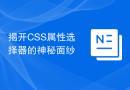 揭开CSS属性选择器的神秘面纱