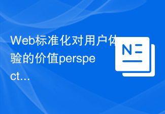 Web标准化对用户体验的价值perspective