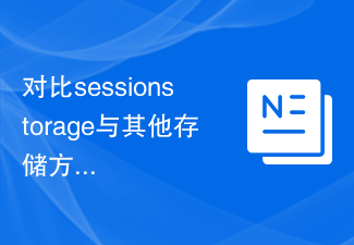 Comparez le stockage de sessions avec d'autres méthodes de stockage pour comprendre ses fonctions et ses avantages