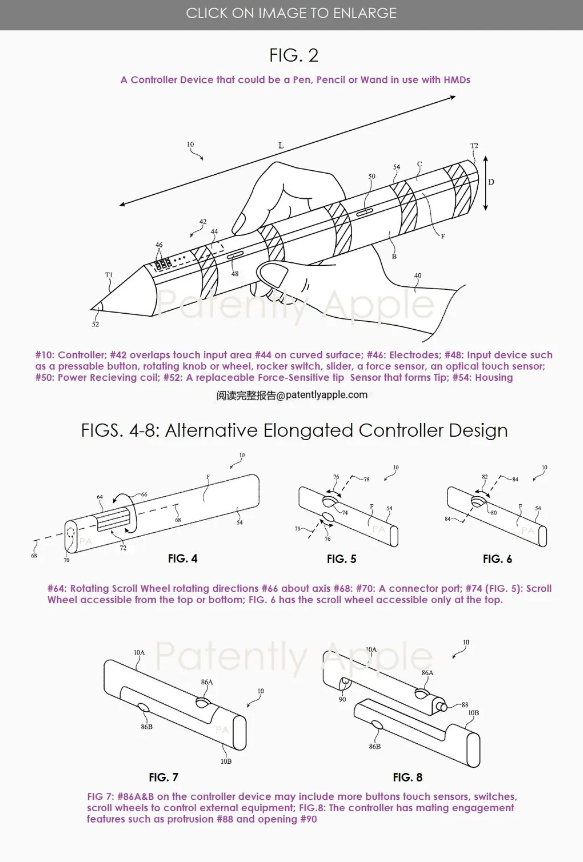 New patent revealed shows Apple designing a pen-shaped controller