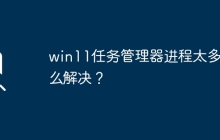如何处理Win11任务管理器中过多的进程数量？