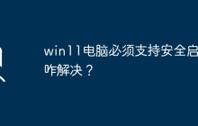 如何解决支持安全启动的问题，以满足Win11电脑的要求？
