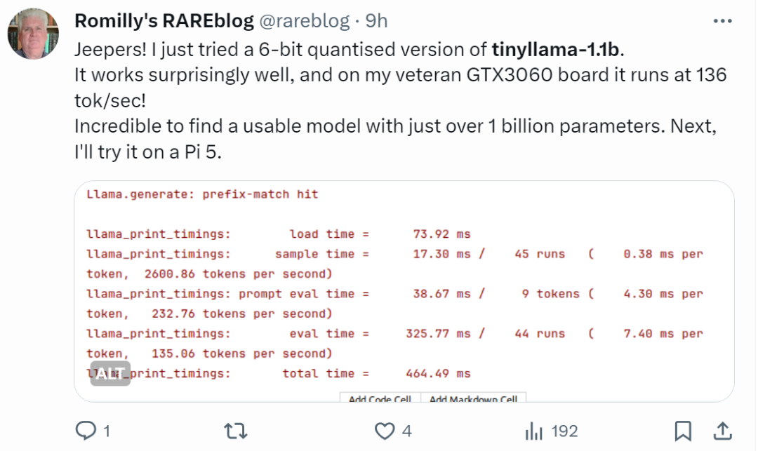 小而強大的模型盛火：TinyLlama和LiteLlama成為熱門選擇