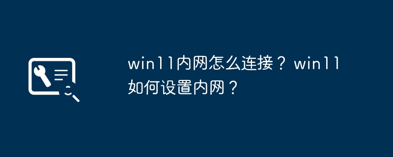 win11内网怎么连接？ win11如何设置内网？