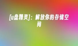 [U盘精灵]：释放你的存储容量