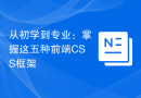 从初学到专业：掌握这五种前端CSS框架