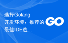 选择Golang开发环境：推荐的最佳IDE选择指南