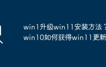 win1升级win11安装方法？ win10如何获得win11更新？