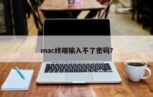 密码无法输入在mac终端中？
