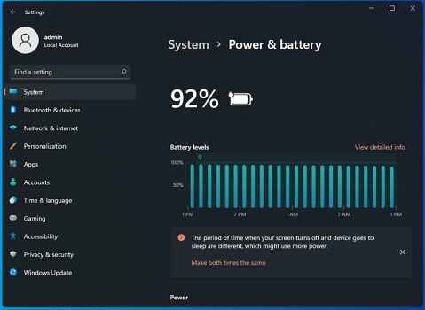 Tutoriel sur la façon de vérifier la batterie dans Win11