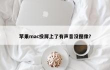 苹果mac投屏声音正常但无图像？