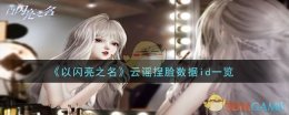 《以闪亮之名》云谣捏脸数据id一览