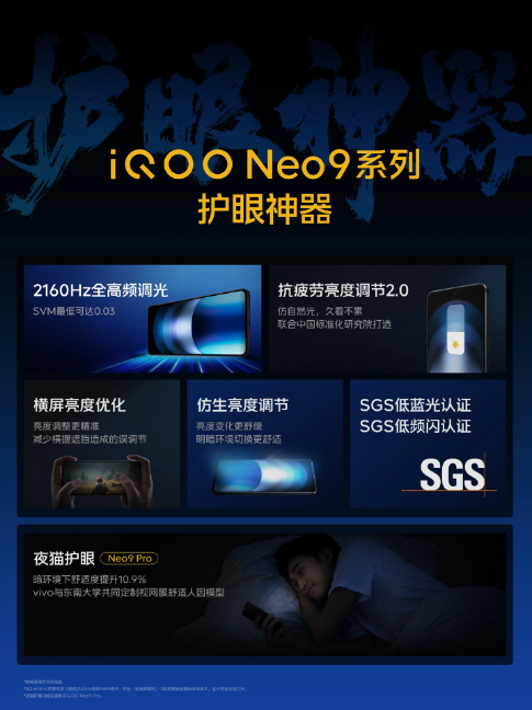 QOO12 및 Neo9 시리즈는 2160Hz 완전 고주파 조광 기능을 출시하여 트렌드를 선도합니다.