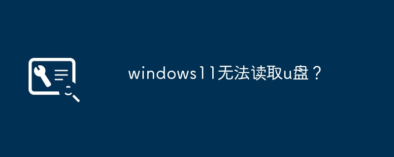 windows11无法读取u盘？