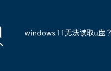 问题：U盘无法被Windows 11识别？