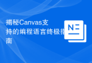 揭秘Canvas支持的编程语言终极指南