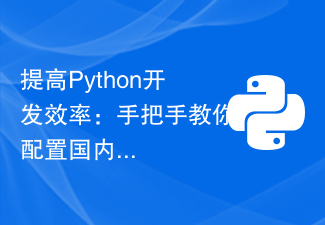 Améliorer l'efficacité du développement Python : vous apprendre étape par étape comment configurer les sources pip nationales