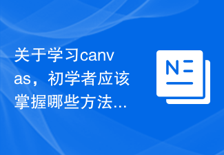 關於學習canvas，初學者該掌握哪些方法和資源？