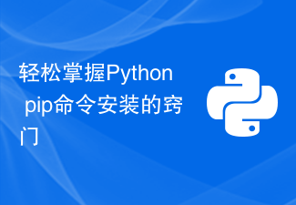 轻松掌握Python pip命令安装的窍门