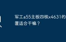 适合什么用途的四核x4631 CPU与军工a55主板配置兼容？