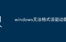 驱动器无法被Windows格式化？