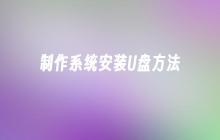 创建系统安装U盘的步骤