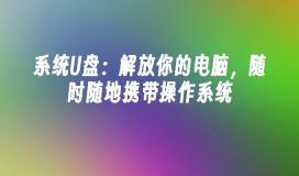 系统U盘：解放你的电脑，随时随地携带操作系统