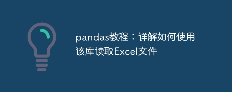 pandas教程：详解如何使用该库读取Excel文件