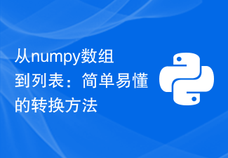 From numpy array to list: simple and easy to understand conversion ...