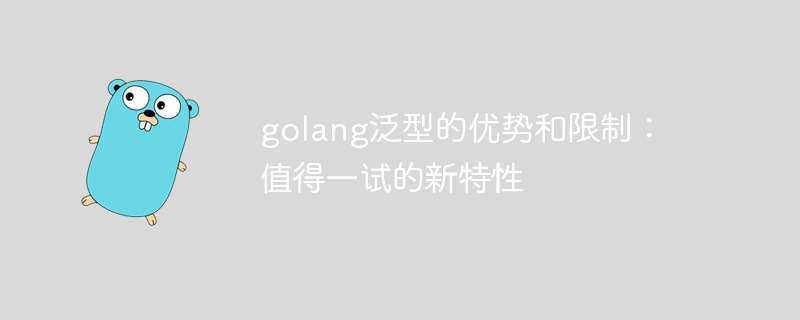 golang泛型的优势和限制：值得一试的新特性