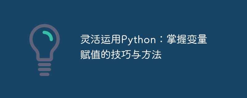 Python の変数割り当て戦略とテクニック: 柔軟な適用のキーポイントと方法