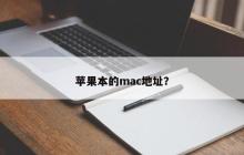 苹果本的mac地址？
