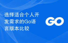 选择适合个人开发需求的Go语言版本比较