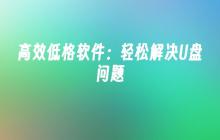 解决U盘问题变得轻松的高效低格软件