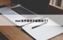 Mac文件无法拖动的突然问题解决方法
