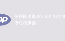 运用降维算法来实现目标检测：技巧与步骤