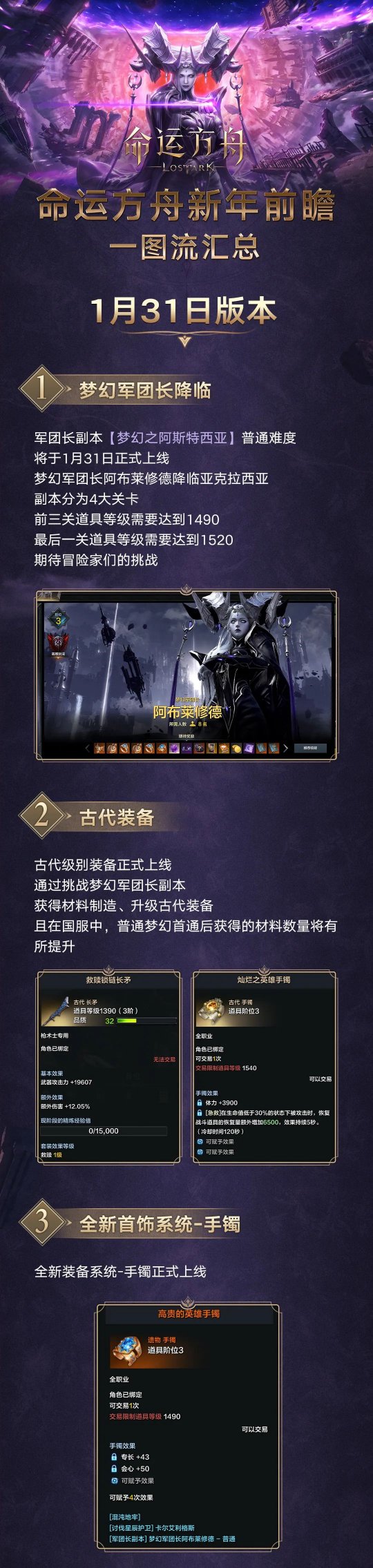 Le nouveau pack dextension « Dream Arrival » pour la version chinoise de « Ark of Destiny » sera lancé le 31 janvier ! Une énorme quantité de nouveaux contenus est également exposée