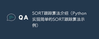 简单介绍SORT跟踪算法及其Python实现示例