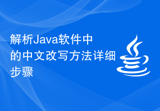 Java ソフトウェアでの中国語の書き換えメソッドを分析するための詳細な手順