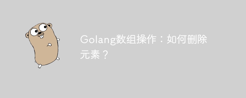 Golang數組操作：刪除元素的方法