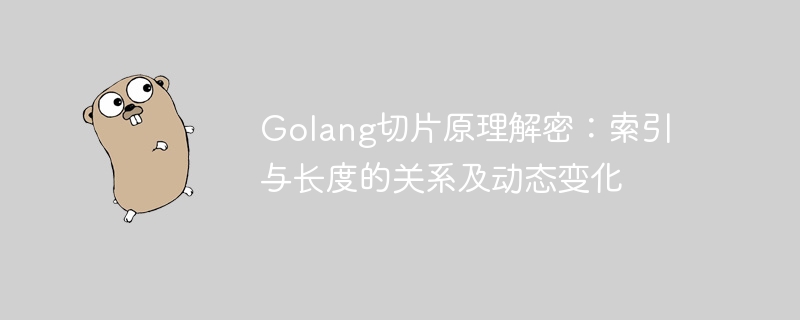 探索Golang切片機制：索引、長度和動態變化解析