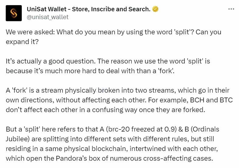 BRC-20陷「分叉」之争，各方态度及潜在影响如何？