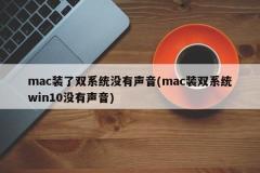 Mac デュアル システム インストール後に音が出ない