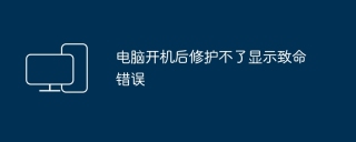 コンピュータの起動後に致命的なエラーが発生し、ディスプレイの問題を修復できませんでした。
